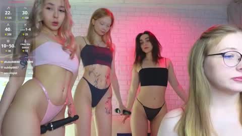 Snapshot of _ramune_ chatting on 02-24-25, 05:43 Merlizz Eva Jane Mila Nicole left to right online show from 02-24-25, 05:43