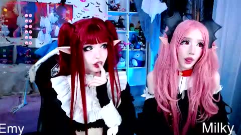 Emy and MilkyCute today    MY TG CHANNEL online show from 10-27-25, 08:24