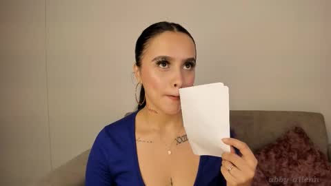 Snapshot of abbey_allen chatting on 10-18-25, 11:27 Abbey IG abby allenn 04 December Online at I will be on vacation dont forget me See you soon online show from 10-18-25, 11:27
