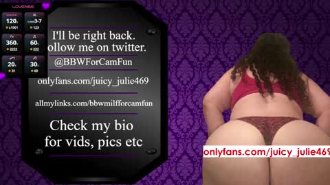 Snapshot of bbwmilfforcamfun chatting on 02-25-25, 02:54 Julie online show from 02-25-25, 02:54