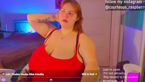 Snapshot of courteous_raspberrrry chatting on 01-25-25, 06:45 Rose Roys my online show from 01-25-25, 06:45