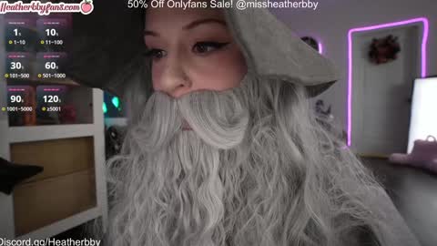 Snapshot of heatherbby chatting on 10-31-25, 10:55 Heather online show from 10-31-25, 10:55