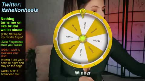 Snapshot of hell_on_heels_ chatting on 02-18-25, 01:10 - show loyalty and subscribe - online show from 02-18-25, 01:10