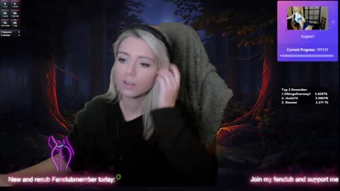 Snapshot of kimilee22 chatting on 12-15-24, 10:15 Wolfs Girl online show from 12-15-24, 10:15