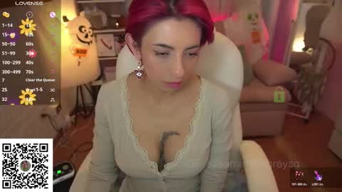 Snapshot of kittygrey chatting on 10-24-25, 08:38 Samantha Grey online show from 10-24-25, 08:38