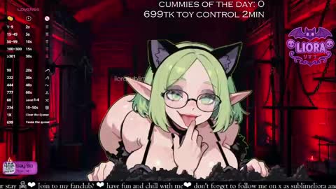 Snapshot of liorasublime chatting on 06-05-26, 07:25 im Liora uwu online show from 06-05-26, 07:25
