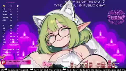 Snapshot of liorasublime chatting on 06-13-26, 06:33 im Liora uwu online show from 06-13-26, 06:33