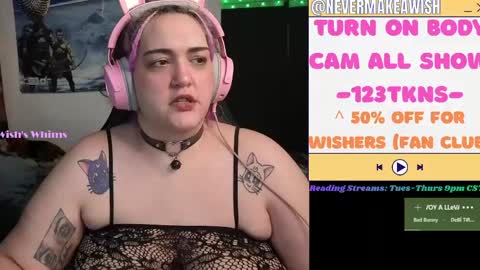 Snapshot of nevermakeawish chatting on 05-29-26, 10:02 Wishs Playground online show from 05-29-26, 10:02