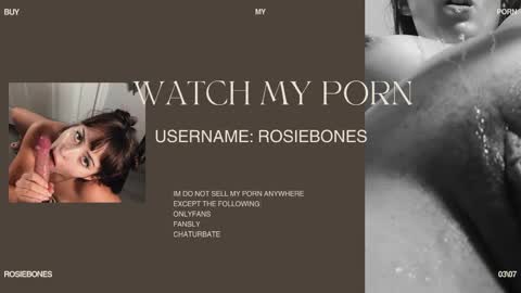 Snapshot of rosiebones chatting on 05-18-26, 11:32 Rosie Bones online show from 05-18-26, 11:32