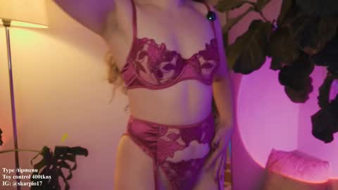 Snapshot of skarpio17 chatting on 02-14-26, 10:50 Im Scarlett ONLINE 5pm-10pm NYC time online show from 02-14-26, 10:50