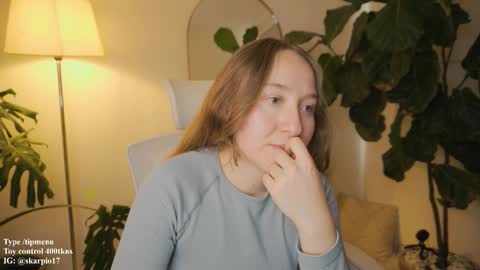 Snapshot of skarpio17 chatting on 03-02-26, 09:10 Im Scarlett ONLINE 5pm-10pm NYC time online show from 03-02-26, 09:10