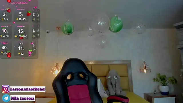 Snapshot of LARSONMIA chatting on 01-23-25, 12:30 LARSONMIA online show from 01-23-25, 12:30