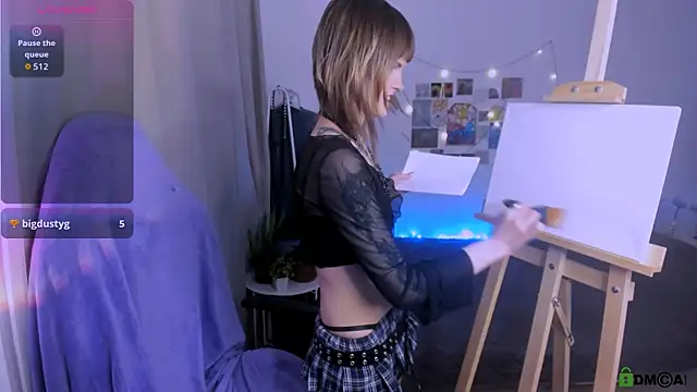 Snapshot of Mel_the_drawer chatting on 03-03-26, 12:55 Mel the drawer online show from 03-03-26, 12:55