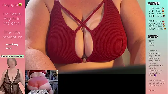 Snapshot of SadieMarriedLady chatting on 07-23-26, 01:58 SadieMarriedLady online show from 07-23-26, 01:58