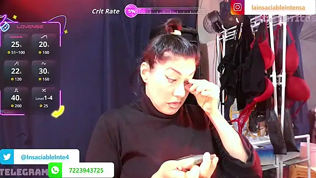 Snapshot of LaInsaciableIntensa chatting on 05-08-26, 01:44 LaInsaciableIntensa online show from 05-08-26, 01:44