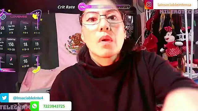 Snapshot of LaInsaciableIntensa chatting on 05-15-26, 02:07 LaInsaciableIntensa online show from 05-15-26, 02:07